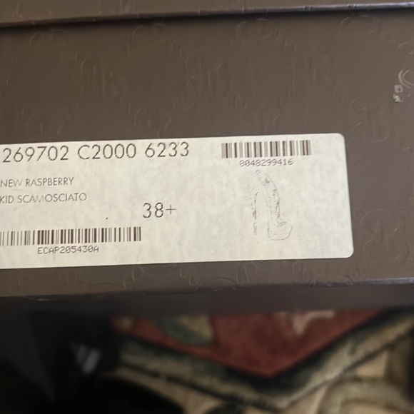 Authentic Gucci Kid Scamosciato Raspberry Red Italy Womens Heels Shoes SZ 38.5 - Picture 13 of 15